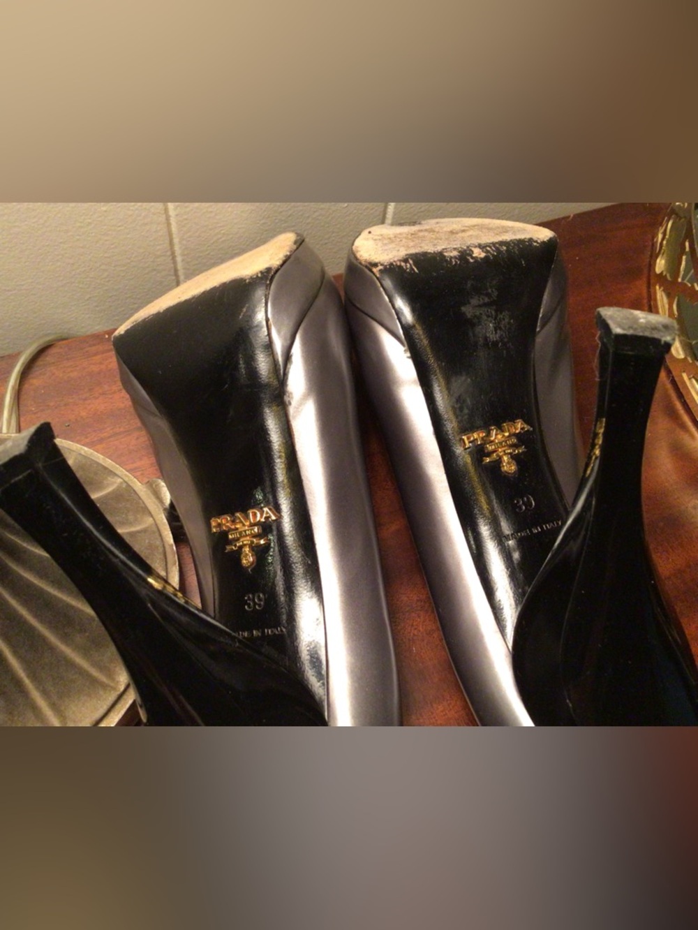 Prada /Pewter Leather Pumps - Authenticated - Sz 39 - Italy - Picture 12 of 15